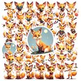 thumbnail image 2 of LUUFILx 50pcs Cute Fox Stickers Floral Cartoon Animal Forest Woodland Happy Celebration Scrapbook Phone Water Bottle Laptop Skateboard, 2 of 2