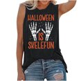 thumbnail image 1 of Camiseta sin mangas de Halloween para mujer, camiseta sin mangas con estampado gráfico divertido de playa de verano para adultos, blusa Fridja  gh963, 1 of 6