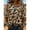 4, variant on Women's Bohemian Print Blouse, V-Neck Button Down Shirt with Ruffle Puff Short Sleeves, Casual Western Summer Top for Daily Wear