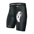 thumbnail image 3 of Pantalones cortos de compresión Shock Doctor para hombre con copa Bio-Flex, color negro, 3 of 7