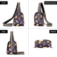 thumbnail image 7 of FORMRS Womens Crossbody Sling Bag Travel Daypack Shoulder Chest Backpack, Halloween Purple Ghosts, 7 of 7