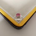 thumbnail image 2 of Doublet Bague en Argent Quartz Octogonale Tourmaline Melon D\'eau Bi Pierre Colorée, 2 of 10