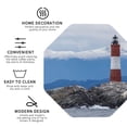 thumbnail image 4 of Pofeuu Lighthouse On The Waters Print Leather Coasters Set of 6, Round Cups Mugs Mat Pad for Home Kitchen Heat Resistant Drink Coasters,Octagon, 4 of 7