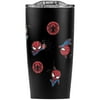Marvel Spider Man Spidey Kawaii 20 oz Double Wall Travel Tumbler, Stainless Steel, Vacuum Insulated with Leakproof Slide-Lock Lid