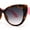 Tortoise Pink Smoke, variant on Girls Kids Size Oversize Cat Eye Retro Sunglasses White Purple Flower - Smoke