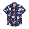 thumbnail image 5 of GrmtClth 250th Anniversary Usa Shirt for Men Casual 4th Of July Tops Vacation Button Down Tee Relaxed Fit Short-Sleeve Clothing Dark Blue 2XL, 5 of 6