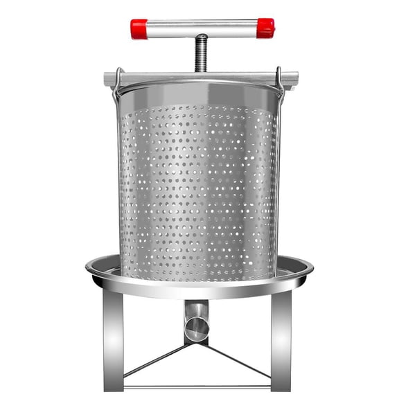 TOPATY Honey Extractor ,Manual Honey Extractor, 3 Frames Beekeeping Equipment Stainless Steel with Height Adjustable Stand and Transparent Lid, Silver