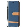 thumbnail image 5 of Feishell Fit for Samsung Galaxy A54 5G 6.4 inch Phone Case with Wrist Strap,Cloth Texture PU Leather Shockproof Anti-Scratch Magnetic Flip Stand Card Slots Wallet Phone Case,Darkblue, 5 of 8