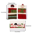 thumbnail image 2 of Christmas Door Handle Covers with Snowman Pattern, Set of 3, Red, Green, and White, for Kitchen Appliances and Cabinets, Decorations, 2 of 4