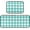 Buffalo Plaid Teal#01, variant on Mexican Talavera Tile Kitchen Rugs and Mats Set 2 Piece Non Slip Washable Runner Rug Set of 2 for Floor Home Kitchen Laundry Decorative