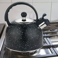 thumbnail image 3 of Tetera silbante multiusos de gran capacidad de 2L para senderismo, tetera, utensilios de cocina, tetera de café de acero inoxidable, tetera para el , negro perfecl Hervidor de agua, 3 of 7