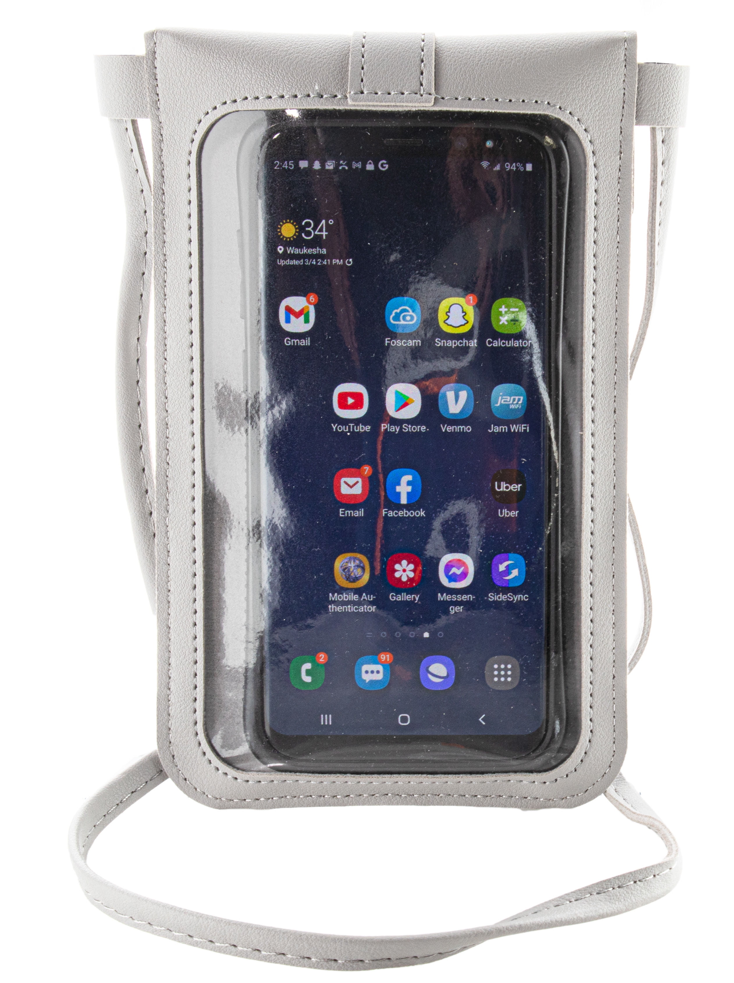 Women Cross body Bag Touch Screen RFID Blocking Wallet Shoulder Strap Phone Bag 