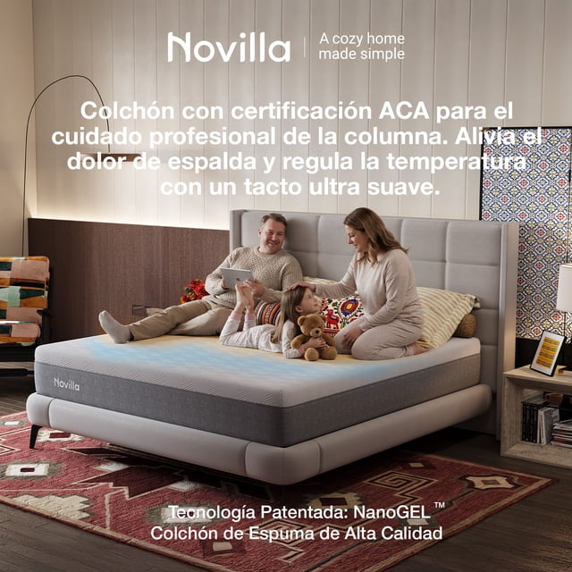 Colchón Queen Size De Espuma Con Gel De 25 Cm, Firmeza Media Y Soporte De Alta Densidad