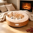 thumbnail image 5 of Pet Villa Cat Dog Bed Removable Cover Winter Warm Cozy Plush Nest for Cats Small Dogs Indoor Rest Sleeping Two Purpose Pet Supplies(L), 5 of 7