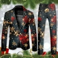 thumbnail image 2 of Ugly Christmas Suits for Men 2 Piece Funny One Button Xmas Ugly Tuxedo Jacket And Trousers Set Comfortable Slim Fit Winter Party Men's Suits, 2 of 7