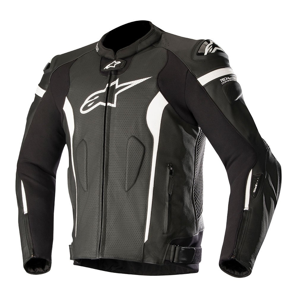 Alpinestars Missile Mens Vented Leather Jacket Black/White - Walmart ...