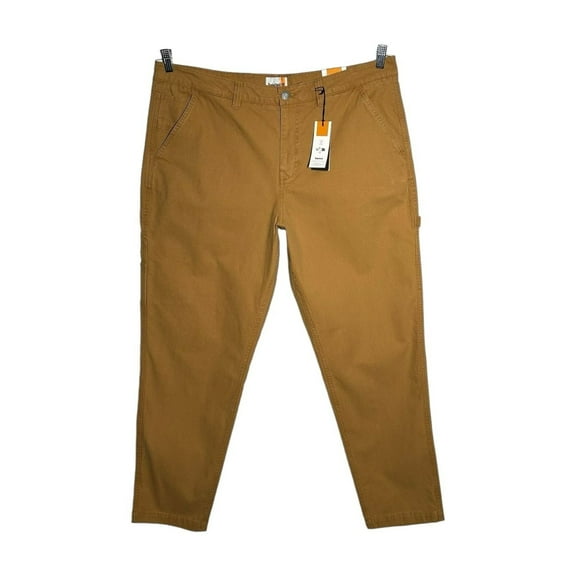Timberland Men's Canvas Carpenter Pants 36x30 Wheat Stretch Fabric Relaxed Fit