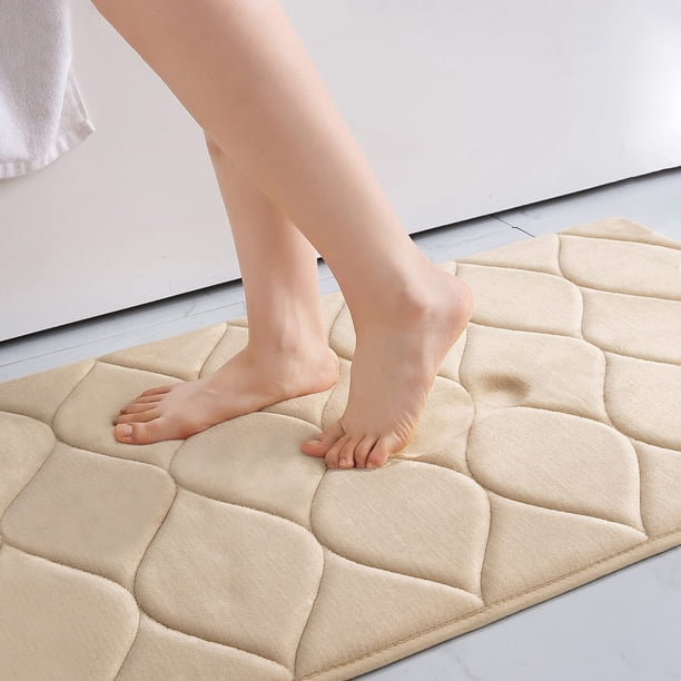 Alfombras de baño de espuma viscoelástica Colorxy, ultrasuaves y antideslizantes