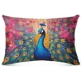 thumbnail image 2 of Coolnut A Colourful Peacock Plush Pillowcase, Luxury Soft King Pillow Case for Hair and Skin, Standard Size Pillow Covers with Zipper Closure, 21x54in Home Decor Gifts, 2 of 7
