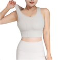 thumbnail image 2 of Women Bras Bagged Sports Underwear High Waist Gathered Abdominal Heart Showing Thin Yoga Bra Beautiful Back Hollowed Out Fitness Bra Wireless Bra White XL, 2 of 5