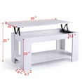 thumbnail image 2 of Veryke Lift Top Coffee Table, Wooden Coffee Table with Storage Shelves, Storage Coffee Table for Living Room, Dining Room, Bedroom, Office, White, 2 of 5