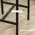 thumbnail image 4 of 3-Piece Industrial Bar Table Set with 2 High Back Stools, Grey MDF and Steel Frame Counter Height Bistro Set for Kitchen, Dining Room, Indoor or Outdoor Use, 35" L Table, 4 of 7
