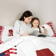 thumbnail image 5 of Manfei Personalized Initial A 2pcs Bedding Comforter Set for Boys Girls Teens,Letter Monogrammed Alphabet Twin Comforter Sets,Sport Baseball Breathable Bedding Set,Luxury Bedroom Decor, 5 of 8