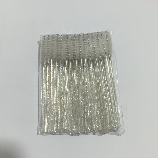 CNKOO 50pcs White Eyelash Brush Set for Eyelash Extensions and Brows - Easy and Gentle Application ZZZ