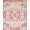 Pink Multicolor, Pattern 13, variant on Design&I 8'x10' Washable Area Rug Sleek Flatweave Pet Friendly Pink Boho Vintage Scroll Border Delicate Blossoms Girly Bathroom for King Size Bedroom, Under Bed