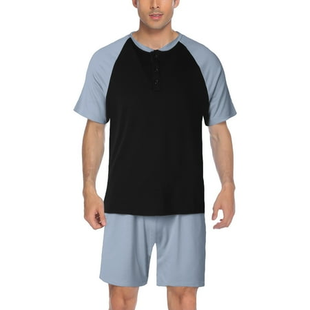 

Men´s Casual Pajamas Sets Summer Sleepwear Top and Shorts Loungewear Nightwear