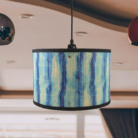 FRCOLOR Vintage Bamboo Lamp Shade for Home Decor Unique Design Assorted Color Easy to Clean 12 x 12 Inches