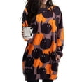 thumbnail image 6 of KelaJuan Women Halloween Sweatshirt Pumpkin Cat Long Sleeve Funny Pullover Dress Fall Shirt Tops, 6 of 6