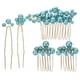 thumbnail image 1 of 1 juego de tocados de novia para boda, peinetas para mujer, horquillas para novia, accesorios para el cabello de novia, 1 of 7