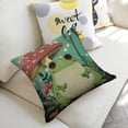 thumbnail image 5 of Frog mushroom forest Linen toss pillowcase Decoration pillowcase Gift preferred 20x20" Cushion cover 1 set Sofa pillowcase Sofa bedroom living room car, 5 of 8