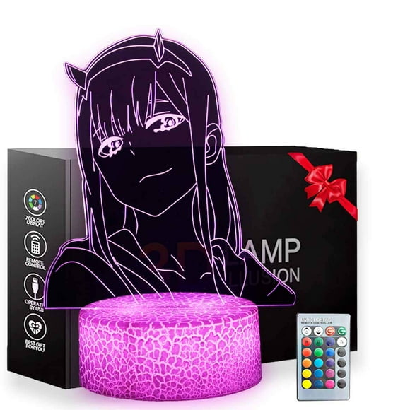 ALLODUCK Zero Two Lámpara de Mesa Luz Nocturna 3D 16 Colores