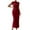 Red, variant on Lmnyox Bodycon Maxi Dress for Women Sleeveless Mock Neck Long Dress Summer Cocktail Party Club Dress