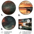 thumbnail image 3 of Designart "Port Sunset III" Modern Landscape Beach Metal Wall Art Prints, 3 of 5