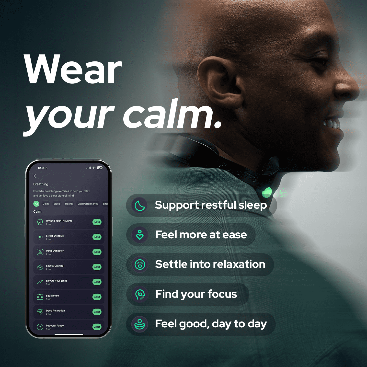 Pulsetto FIT Non-Invasive Vagus Nerve Stimulator – Feel Calmer, Sleep Better in Just Minutes a Day.