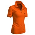 thumbnail image 2 of CLOVERY Women's Sportswear Half Zip-up Short Sleeve Polo Shirts (S-3XL), 2 of 4