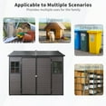 thumbnail image 6 of Alvantor 8 x 6 Ft Resin Storage Shed with Floor Outdoor Waterproof Garden Shed with Window and Lockable Door for Backyard, Garden, Patio Brown, 6 of 7