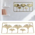 thumbnail image 4 of Decoración de Pared de Hoja de Metal Dorado YLSHRF 2 Piezas 3D Resistente Al Desgaste, 4 of 8