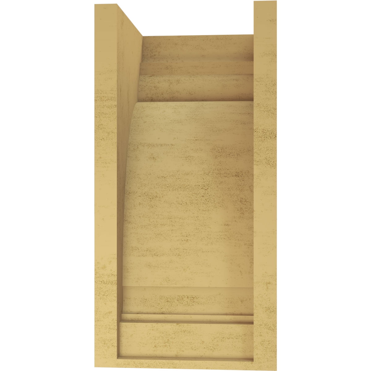8"W x 8"D x 16"H Wide Hughes Rough Cedar Woodgrain TimberThane Corbel, Primed Tan