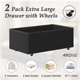 thumbnail image 4 of Queen Bed Frame with Headboard & Footboard, Bed Frame with Built-in Charging Station & LED Light, 2 Drawers, Storage Shelf, Noise-Free, No Box Spring Needed, Easy Assembly, Classic Black, 4 of 9