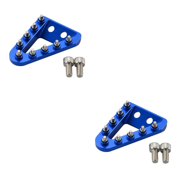 Speravity Pedal de freno trasero Placa de paso Punta Descanso extraíble Reemplazar con pernos Negro Azul 2piezas