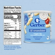 Gerber Snacks for Baby Lil Crunchies Veggie Dip Puffs, 1.48 oz Canister