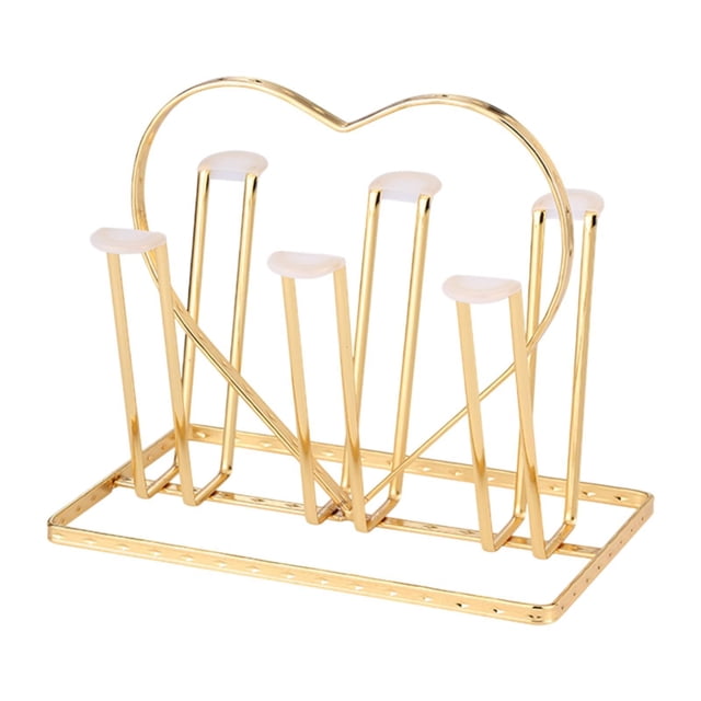 Copa de secado Rack Space Stand Stand Compact with Metal Many Bottle Show Bottle Sching Porter para el restaurante Bar casero Tienda de té de té