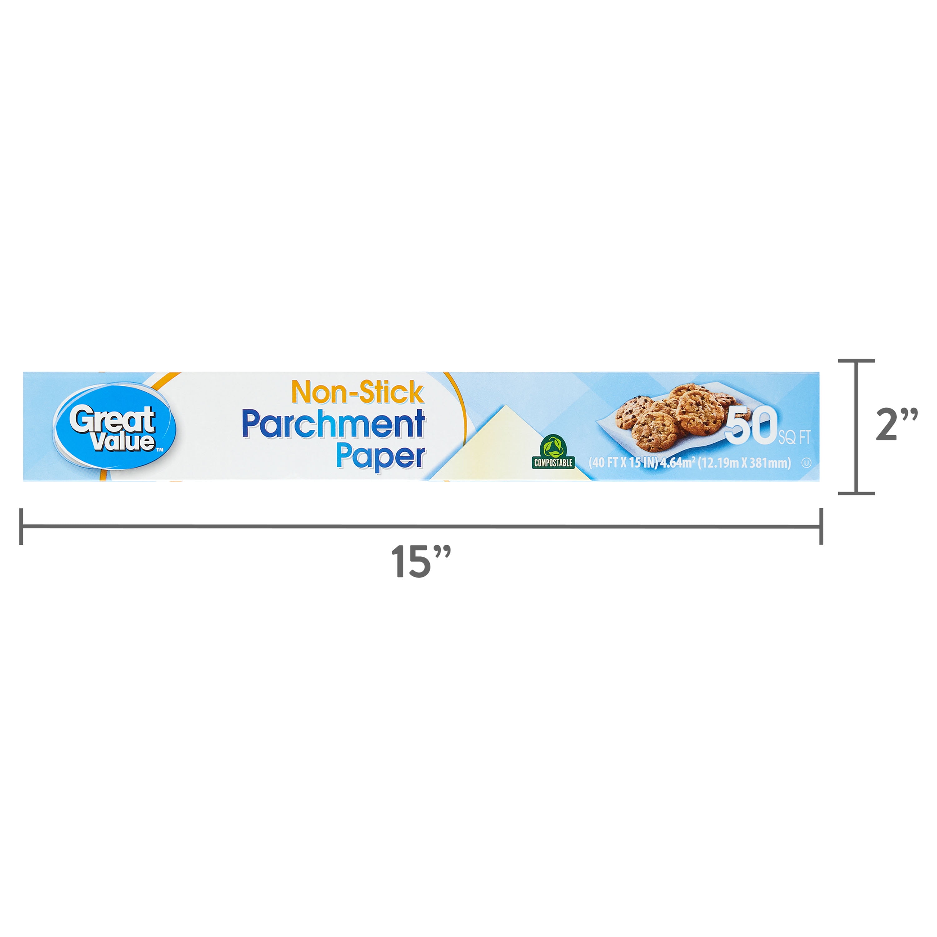 PH Parchment Paper Non Stick Roll 18 X 50 Feet 75 Square Foot, Premium  Baking Paper Full Case Of 24 Bulk Value Pack Total Of 1800