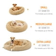 thumbnail image 7 of Best Choice Products 45in Dog Bed Self-Warming Plush Shag Fur Donut Calming Pet Bed Cuddler - Brown, 7 of 7