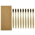 thumbnail image 1 of Biodegradable Natural Bambo0 Toothbrushes 10 Count,Brown Manual Toothbrush, 1 of 5