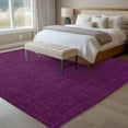 thumbnail image 5 of Purple Burlap Texture Large Area Rugs for Bedroom Living Room, Soft Non Slip Carpet Bedside Rug, Farmhouse Vintage Purple Rectangular Floor Cover Kitchen Accent Rug 5'x8' for Dining Room/Office, 5 of 9